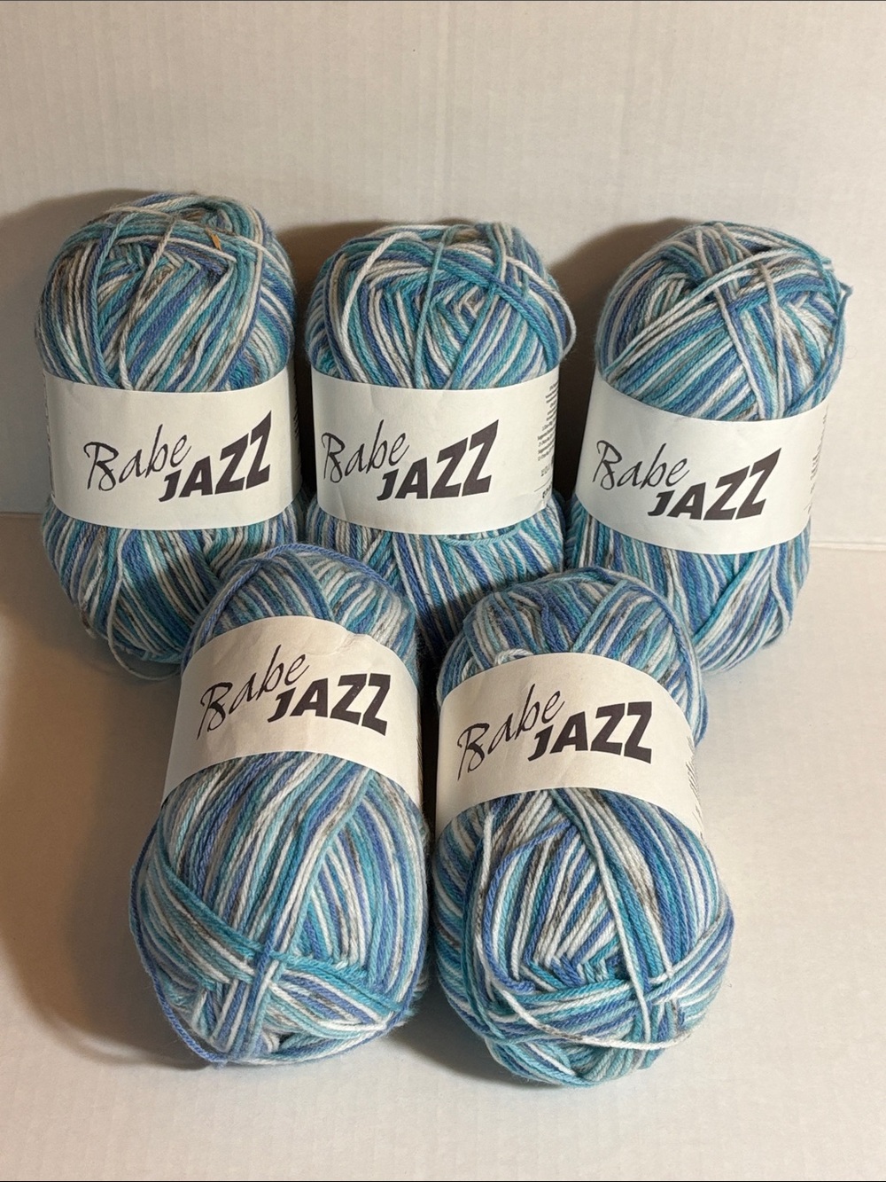 Blue Variegated Yarn -Set of 5